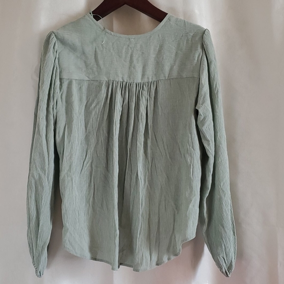 FREE PEOPLE FROSTED FERN FAUX WRAP TOP XS - Picture 8 of 10